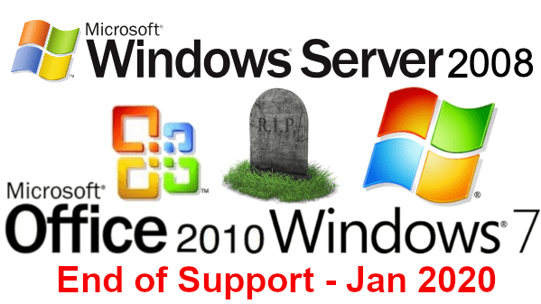 privado Ver a través de nacimiento Windows 7, Office 2010, Server 2008 end-of-support January 2020 - Hybrid ICT