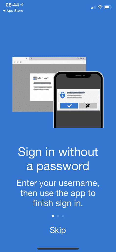 sign in to authenticator app